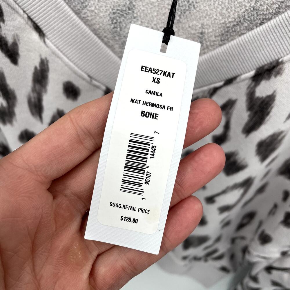 MICHAEL STARS NWT Evereve Camila Ikat V-Neck Sweatshirt // XS - Picture 7 of 12
